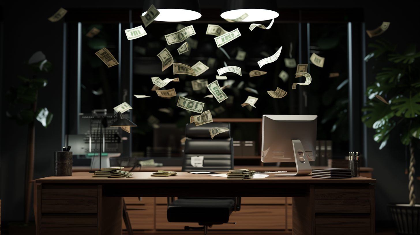 nxs flav desk officemodern falling money bill k ultra realisti dff feb ee d ccbc